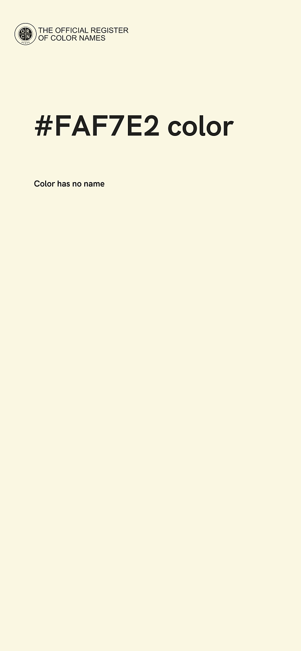 #FAF7E2 color image