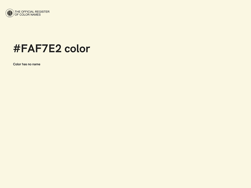 #FAF7E2 color image
