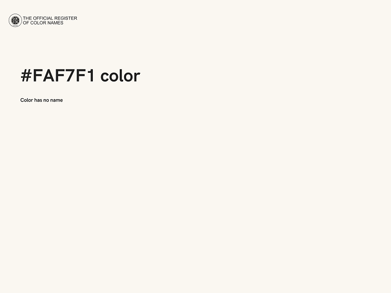 #FAF7F1 color image