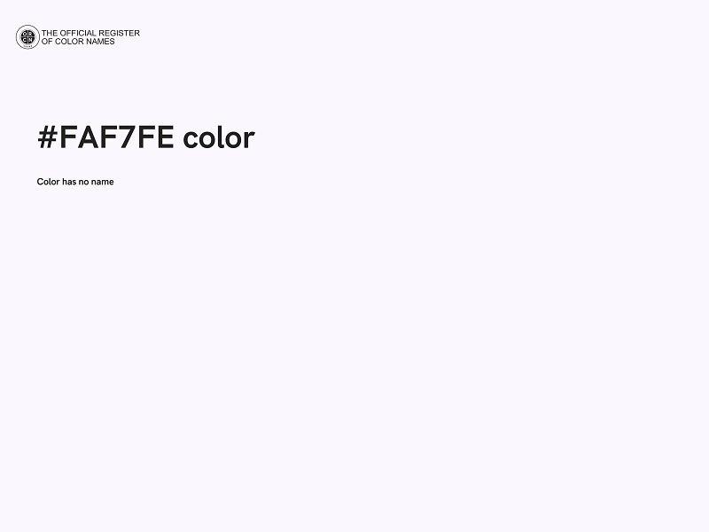 #FAF7FE color image
