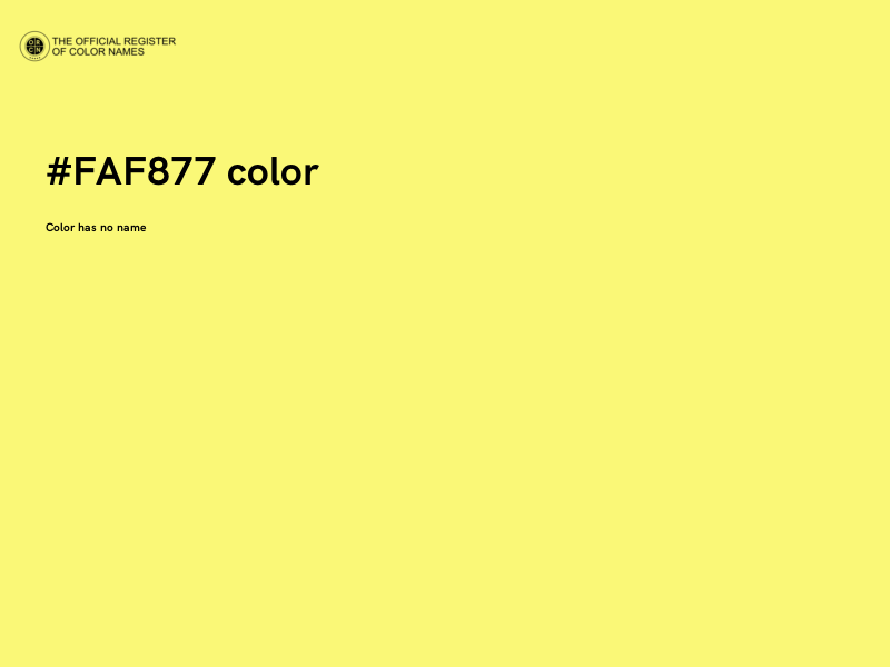 #FAF877 color image