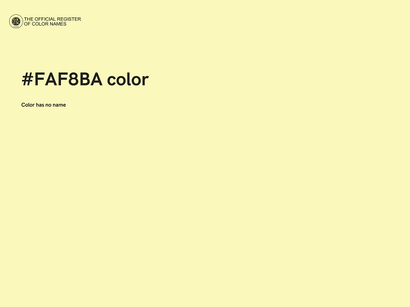 #FAF8BA color image