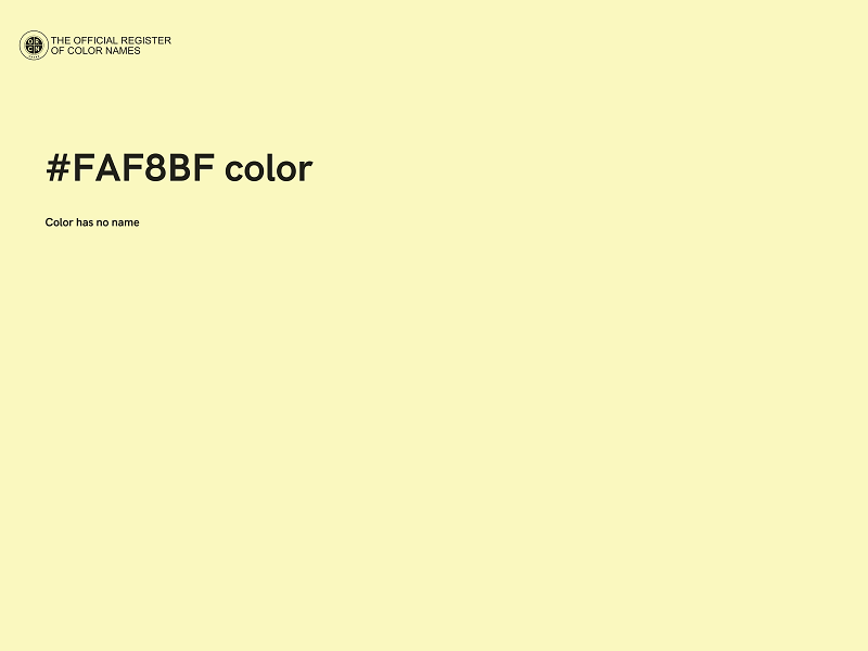 #FAF8BF color image