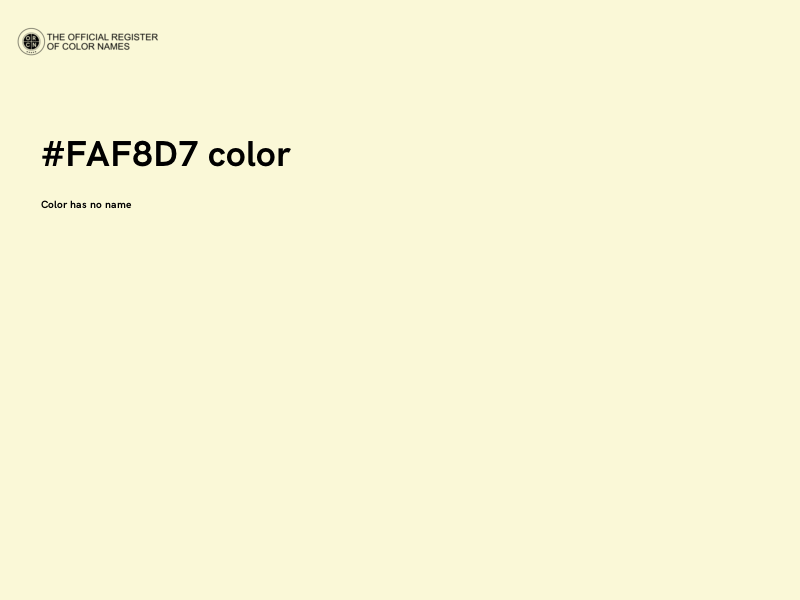 #FAF8D7 color image
