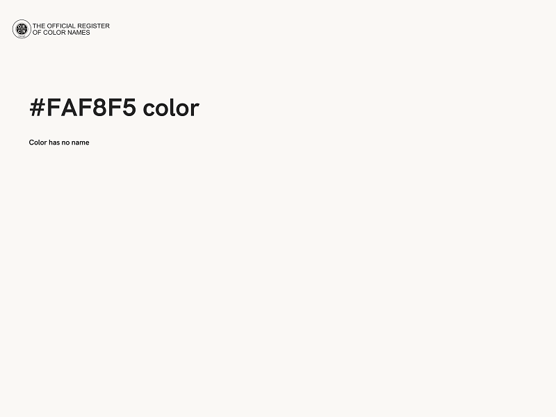 #FAF8F5 color image