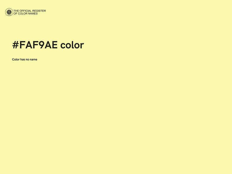 #FAF9AE color image