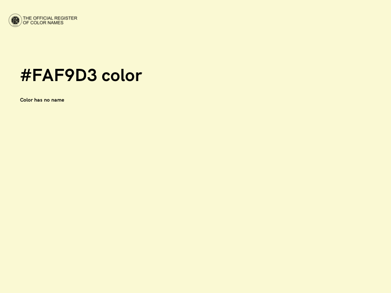 #FAF9D3 color image