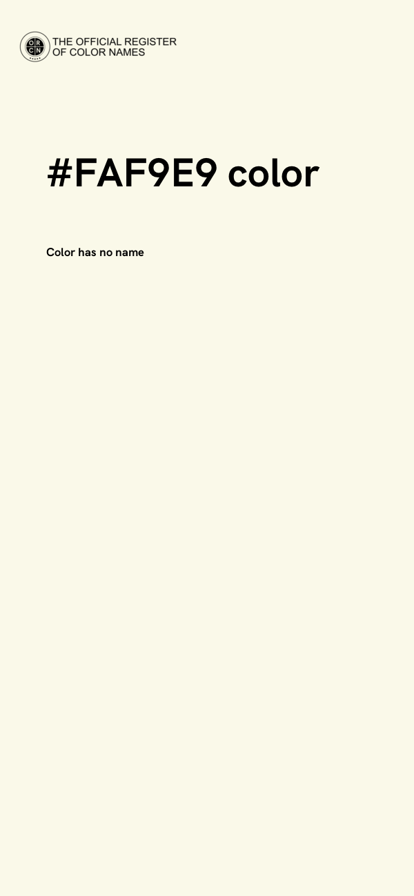#FAF9E9 color image