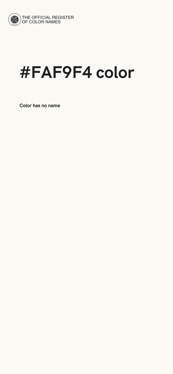 #FAF9F4 color image