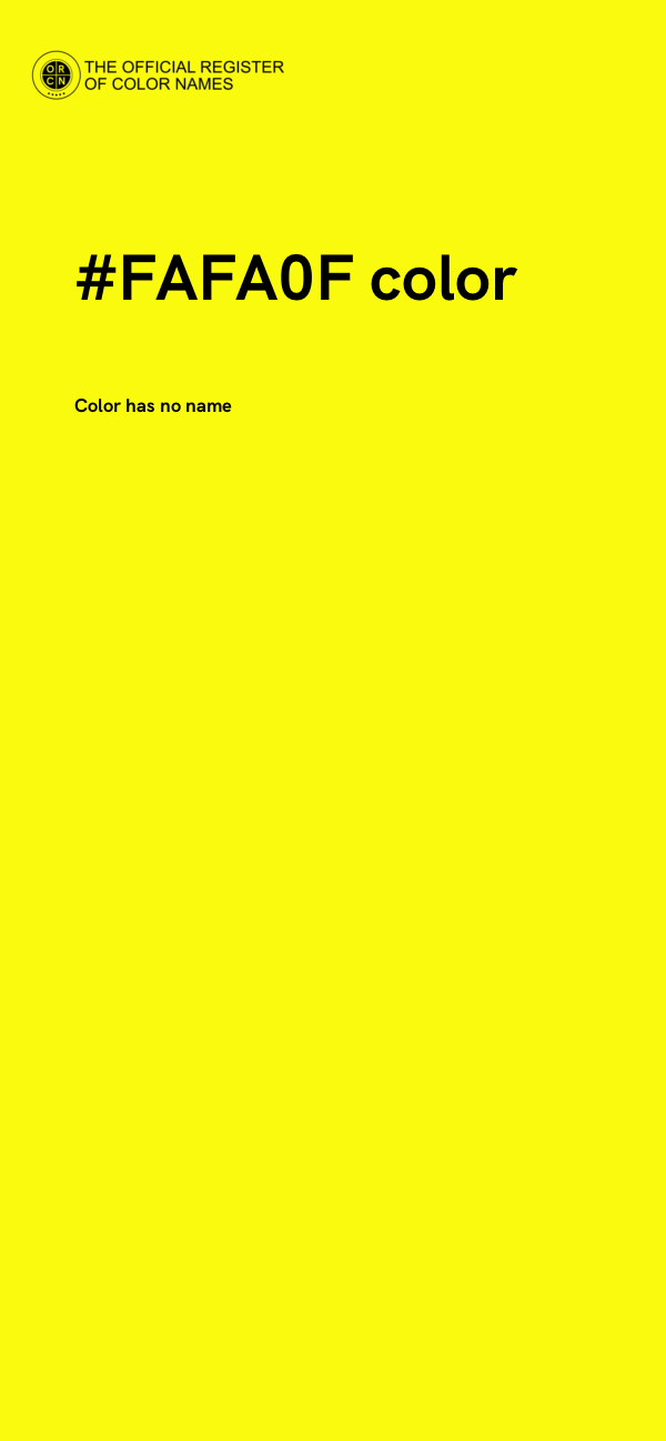 #FAFA0F color image