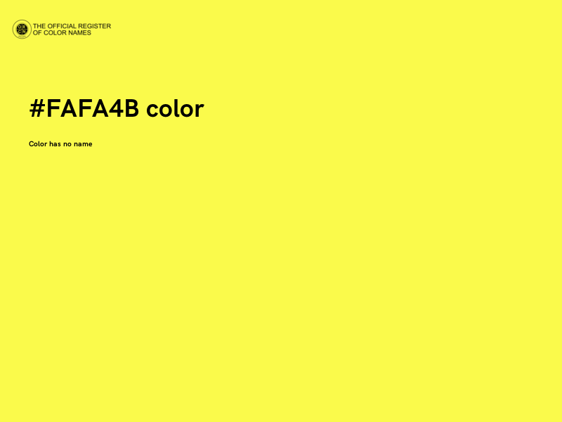 #FAFA4B color image