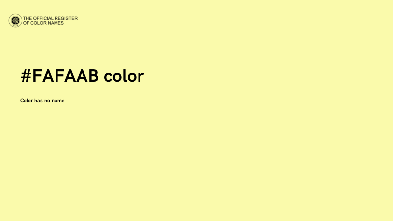 #FAFAAB color image