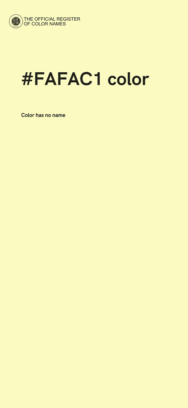 #FAFAC1 color image