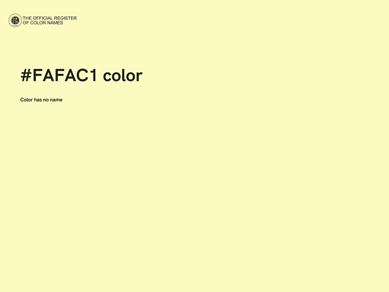 #FAFAC1 color image