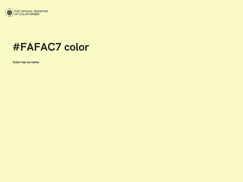 #FAFAC7 color image