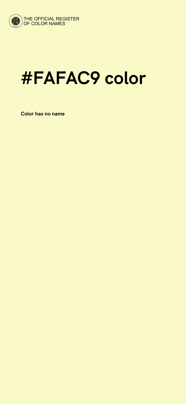 #FAFAC9 color image