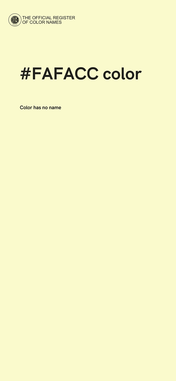 #FAFACC color image