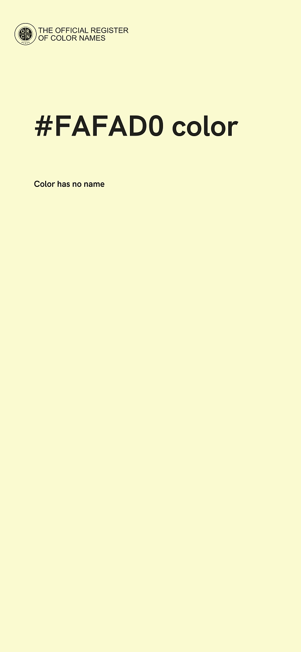 #FAFAD0 color image