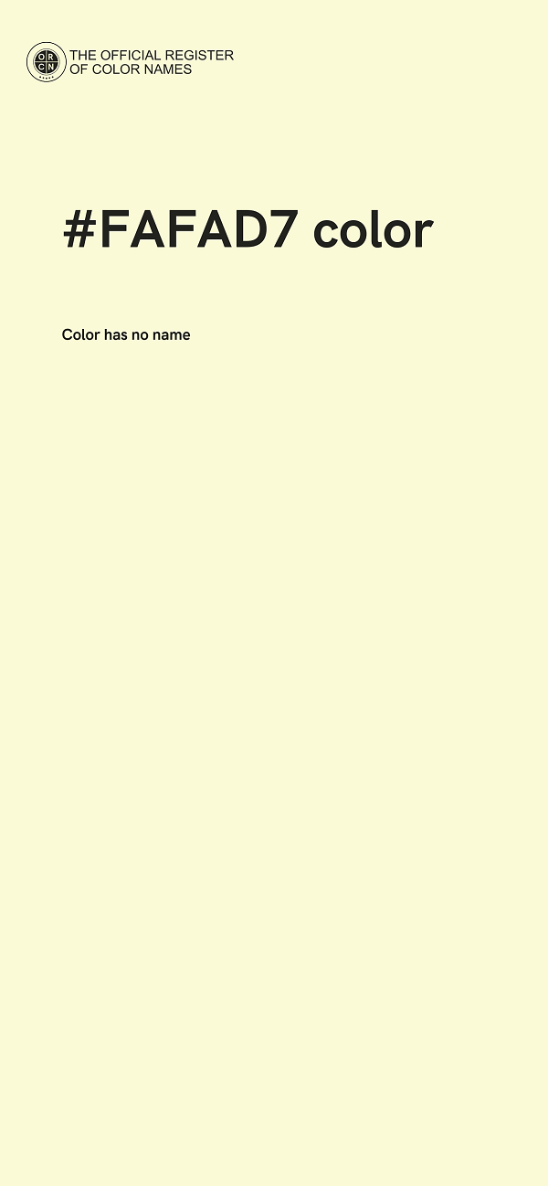 #FAFAD7 color image