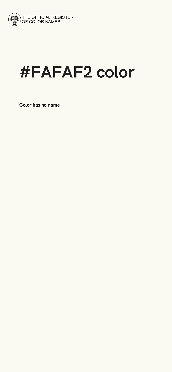 #FAFAF2 color image