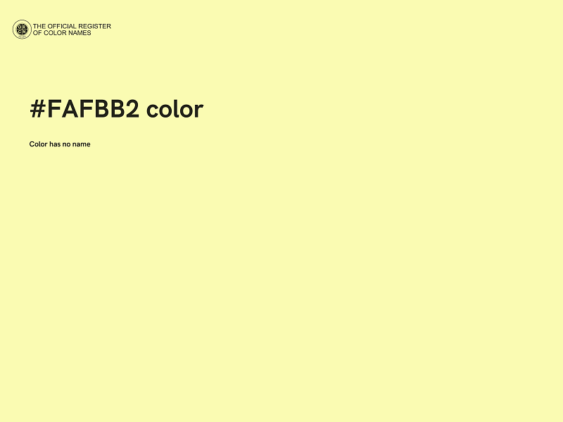 #FAFBB2 color image
