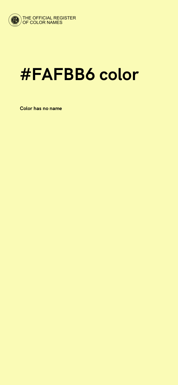 #FAFBB6 color image