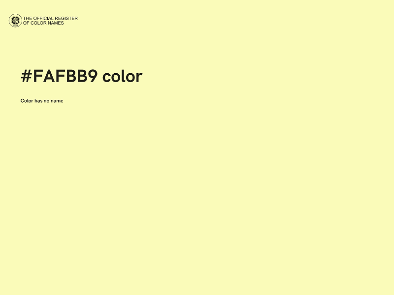 #FAFBB9 color image