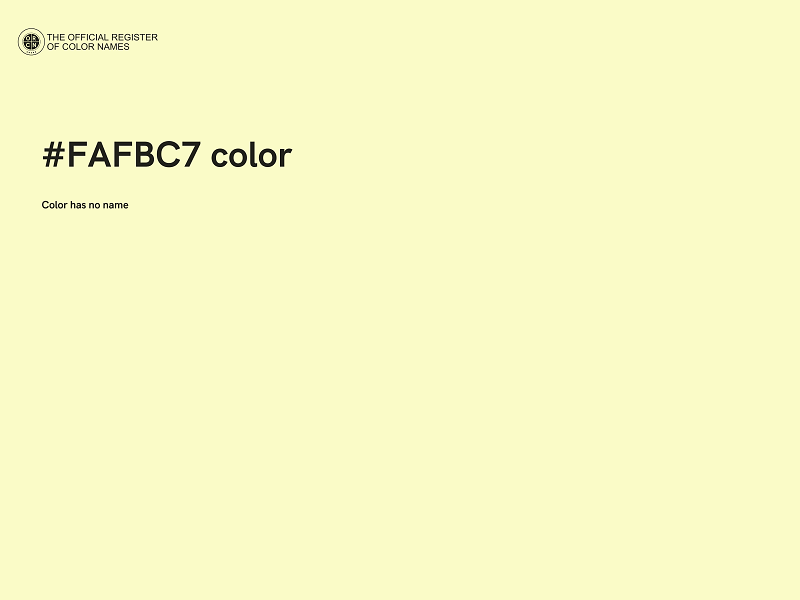 #FAFBC7 color image