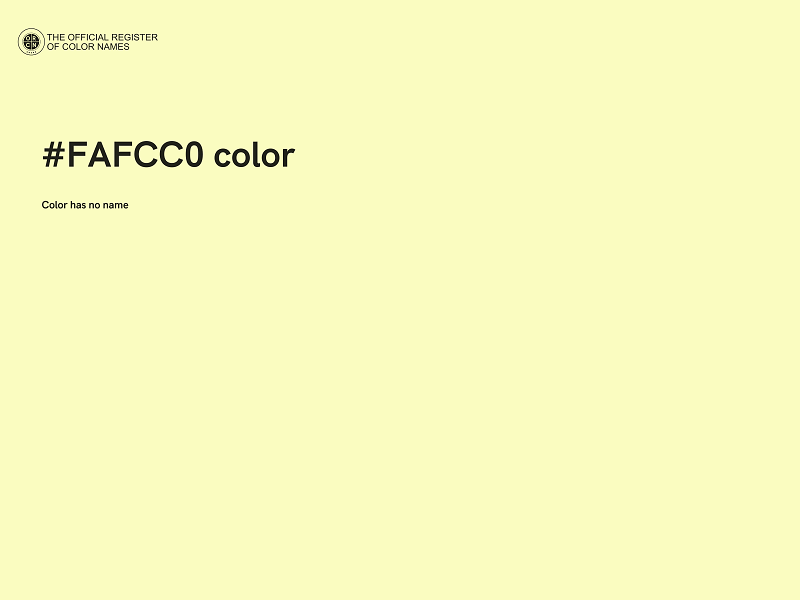 #FAFCC0 color image