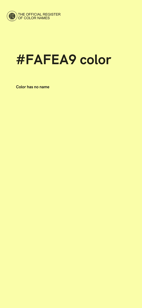 #FAFEA9 color image