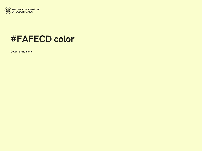 #FAFECD color image