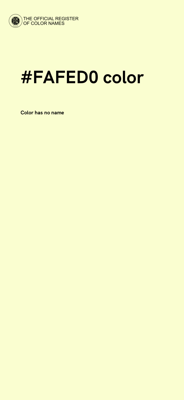 #FAFED0 color image