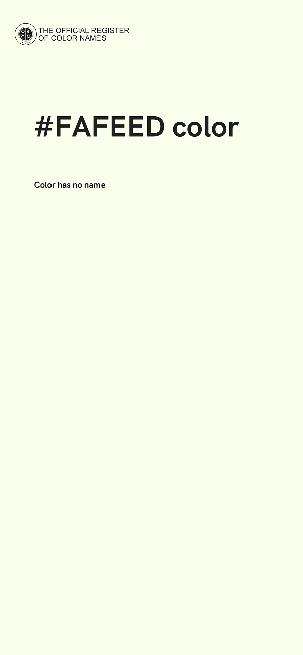 #FAFEED color image
