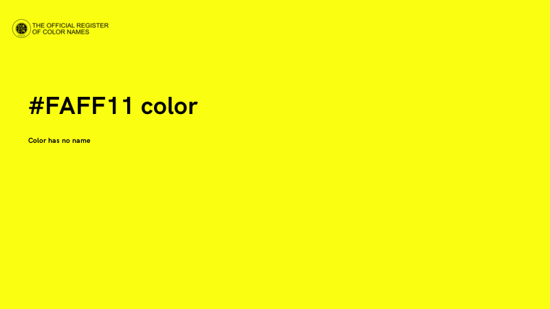 #FAFF11 color image