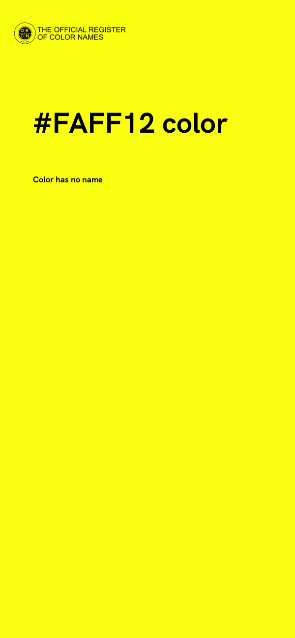 #FAFF12 color image
