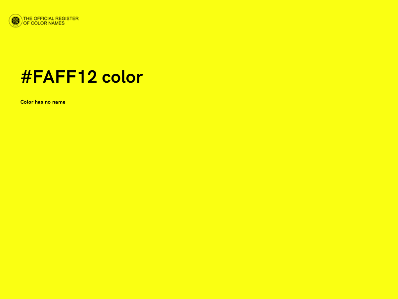 #FAFF12 color image