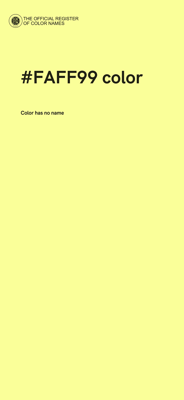 #FAFF99 color image