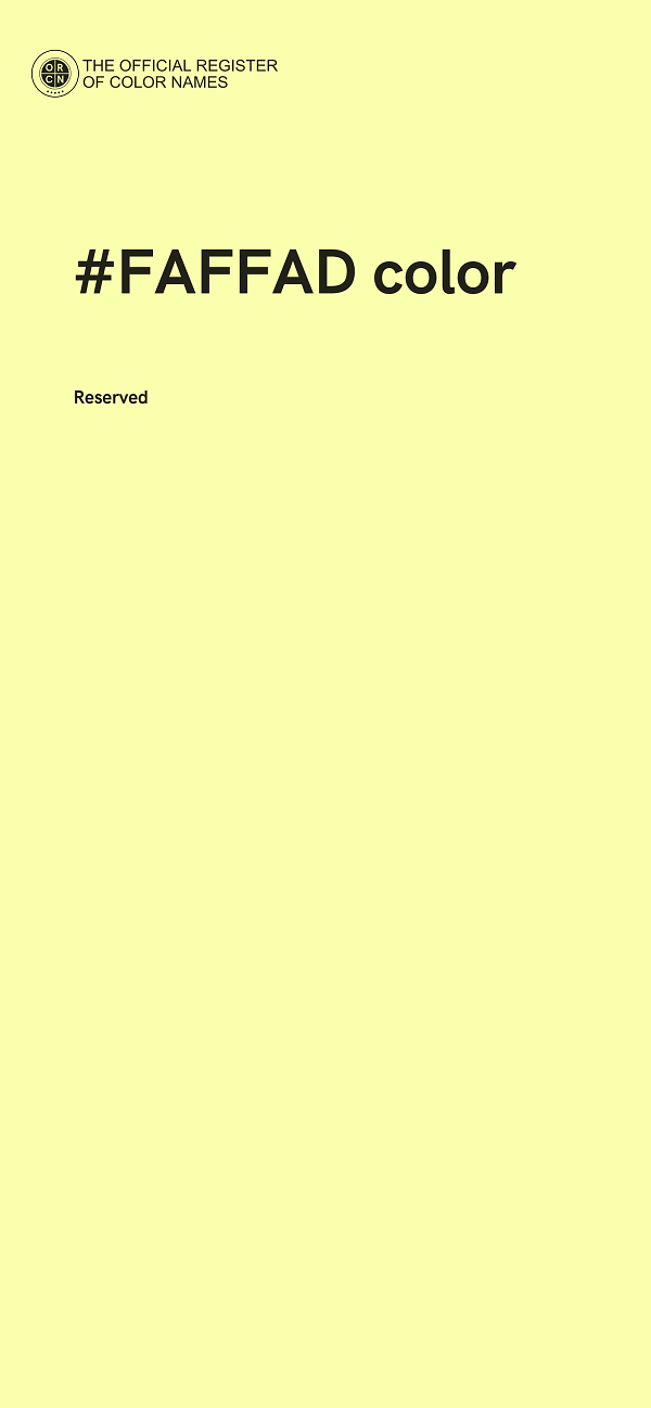 #FAFFAD color image