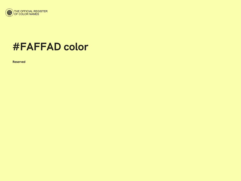 #FAFFAD color image