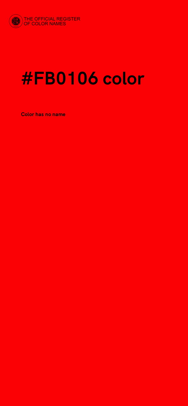 #FB0106 color image