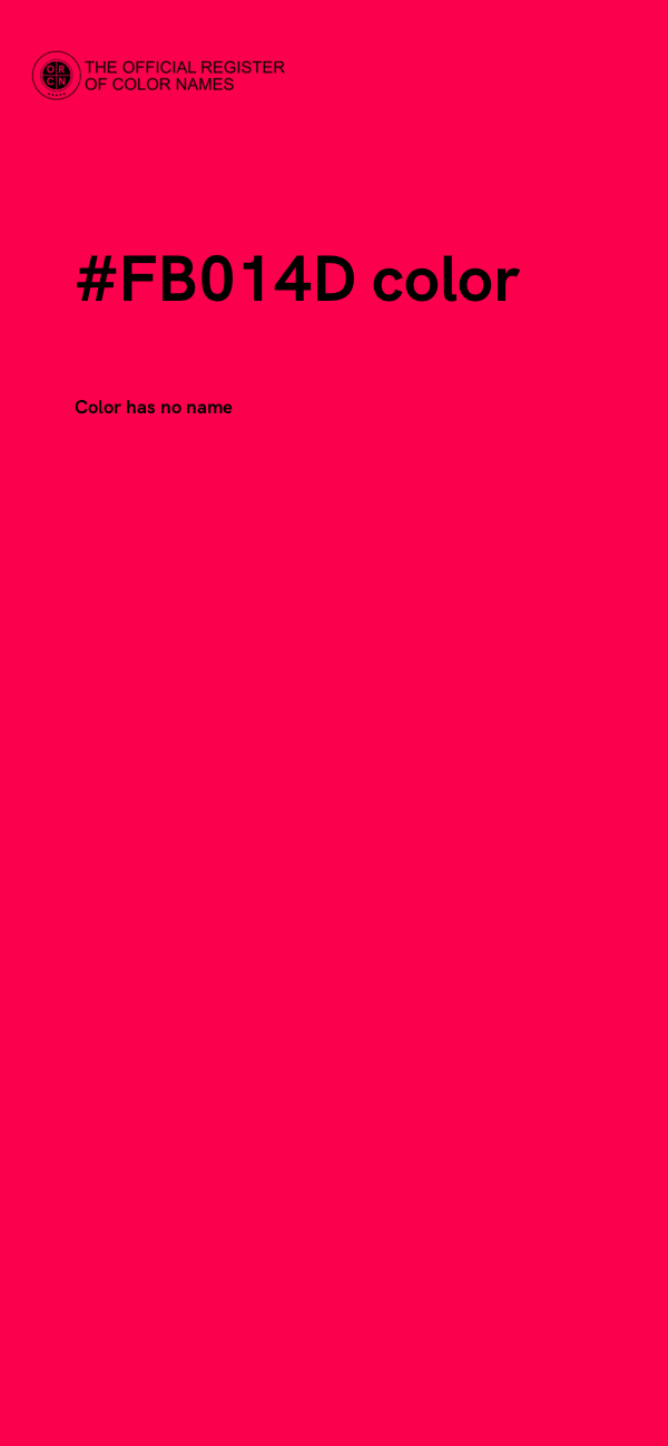 #FB014D color image