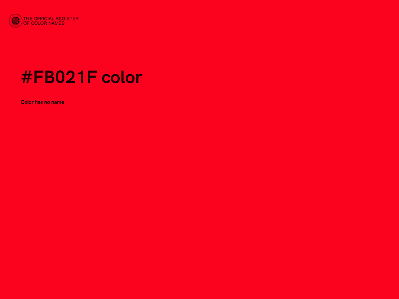 #FB021F color image