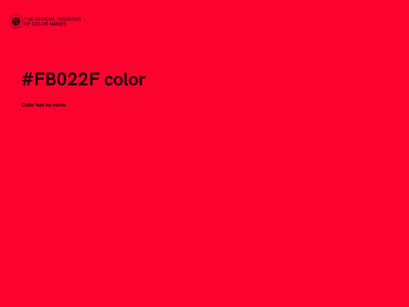 #FB022F color image