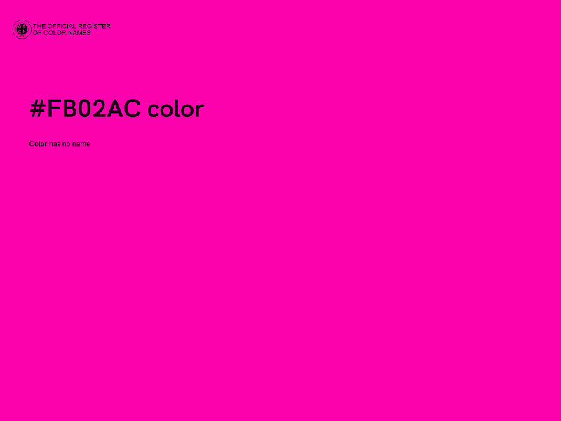 #FB02AC color image