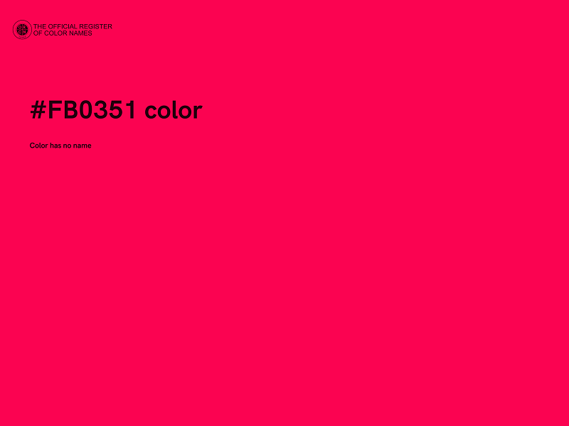 #FB0351 color image