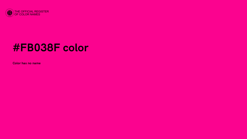 #FB038F color image