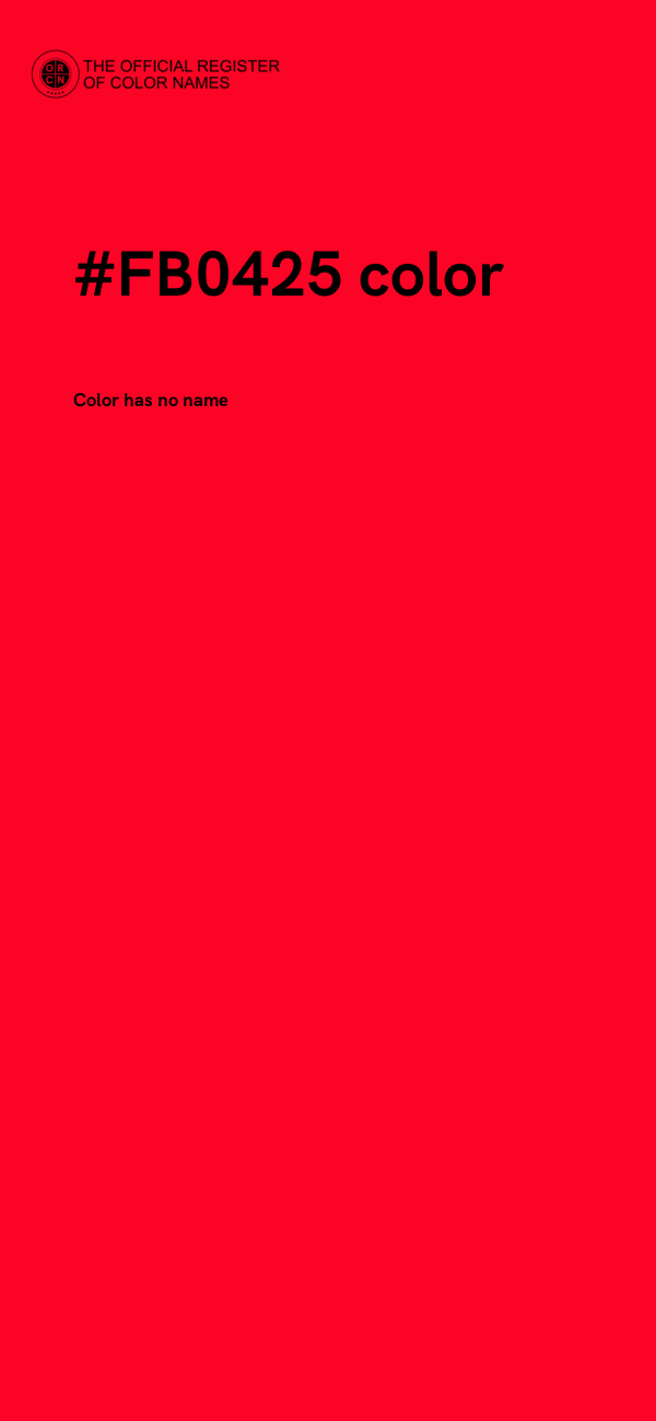 #FB0425 color image