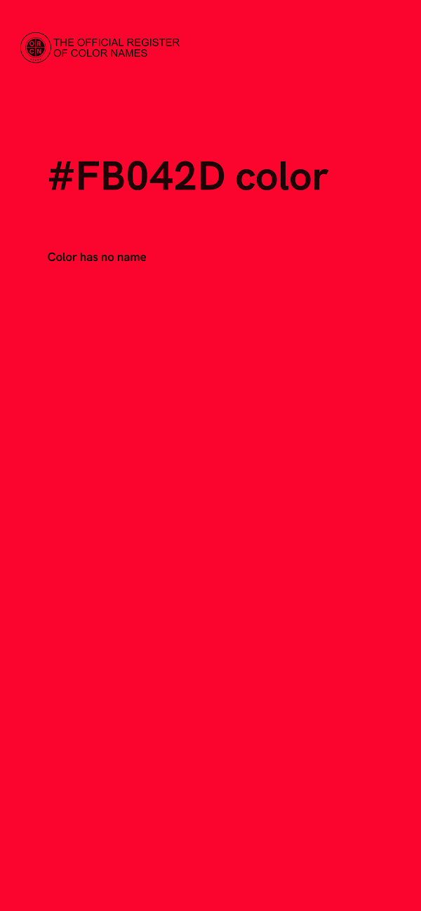 #FB042D color image