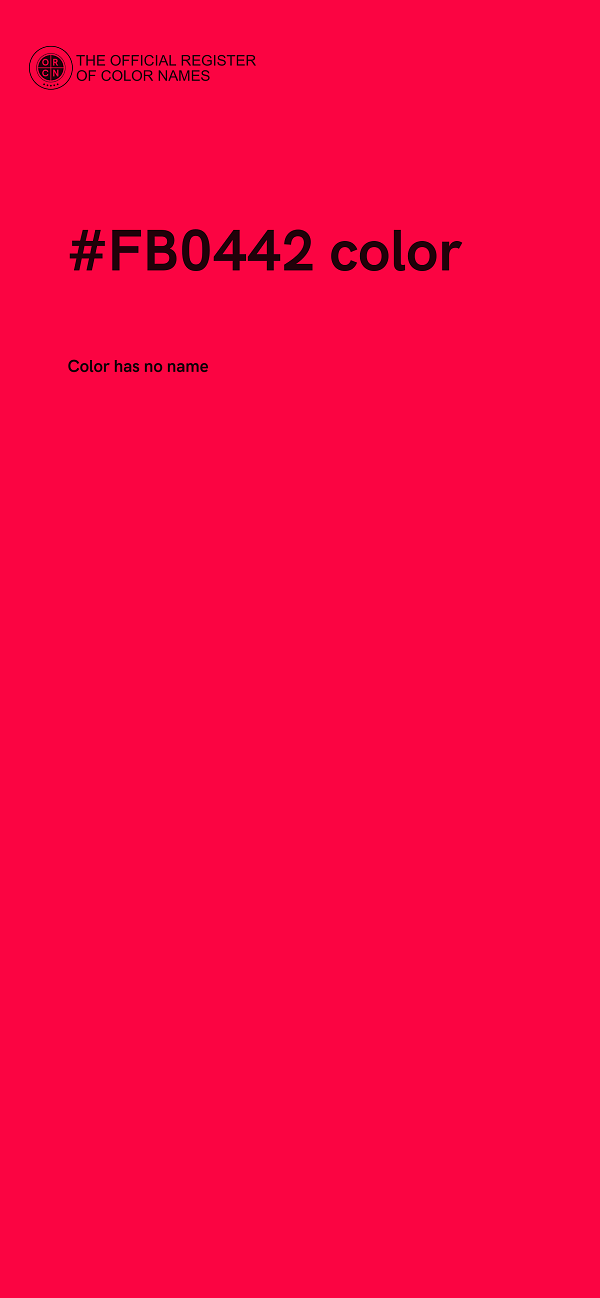 #FB0442 color image