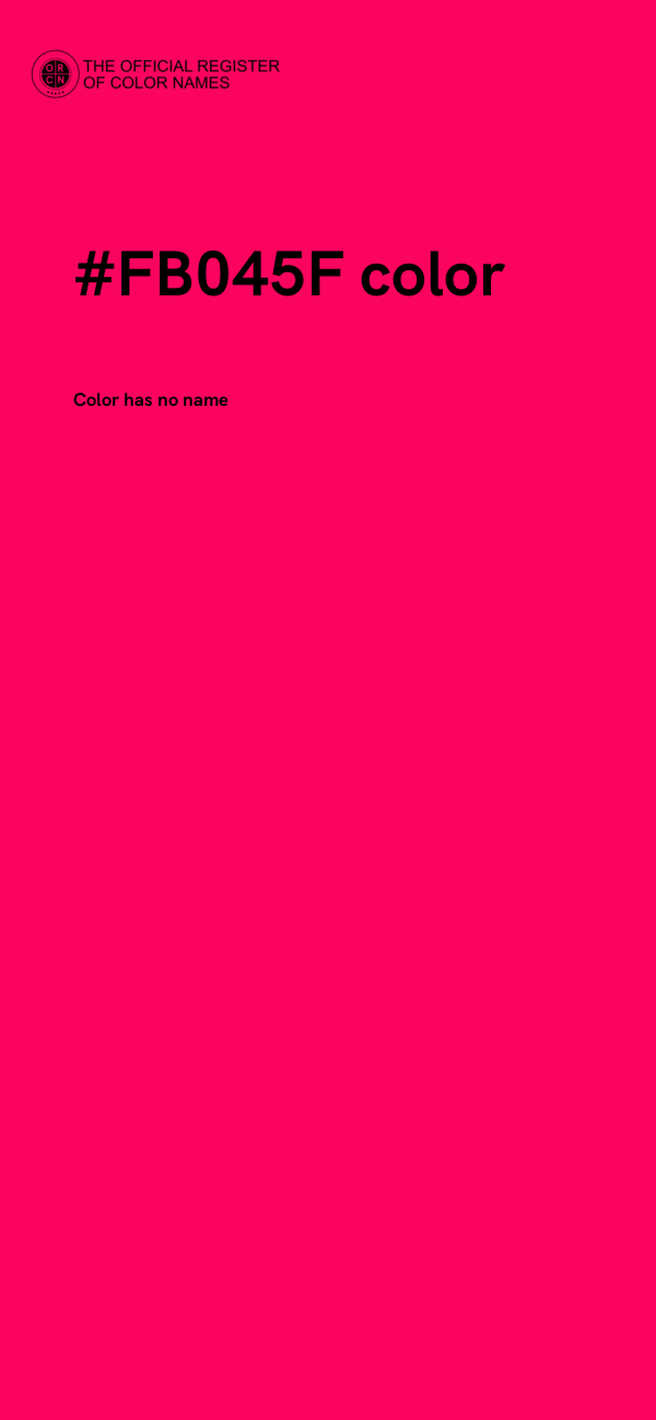 #FB045F color image